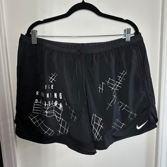 Nike Dri-FIT Stride Run Division 5 Inch Brief-Lined Shorts Black Men's XXL NWT - Picture 4 of 16
